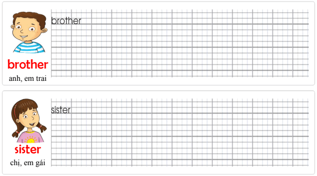 Tập viết Tiếng Anh lớp 1 Unit 4 This is my mum