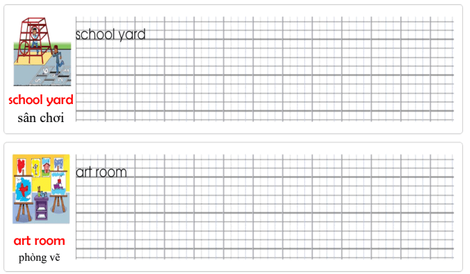 Tập viết Tiếng Anh lớp 3 Unit 4 We have English