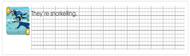 Tập viết Tiếng Anh lớp 4 Unit 4 We're having fun at the beach