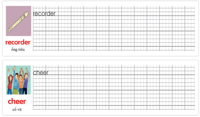 Tập viết Tiếng Anh lớp 5 Unit 4 We had a concert