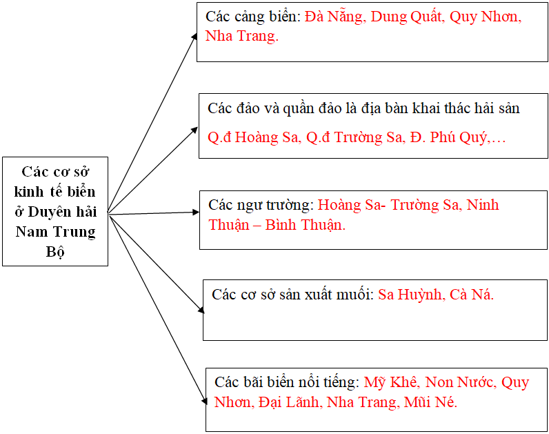 Giải VBT Địa Lý lớp 9 bài 27: Thực hành: Kinh tế biển Bắc Trung Bộ và Duyên hải Nam Trung Bộ