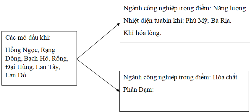 Giải VBT Địa Lý 9 bài 34: Thực hành: Phân tích một số ngành công nghiệp trọng điểm ở Đông Nam Bộ