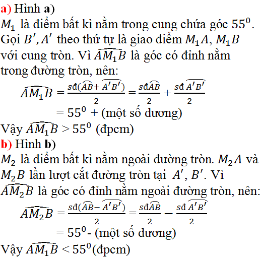 Giải bài tập SGK Toán 9 bài 6: Cung chứa góc