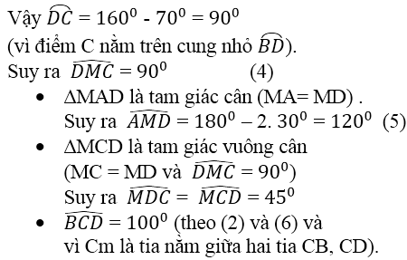 Giải bài tập SGK Toán lớp 9 bài 7: Tứ giác nội tiếp