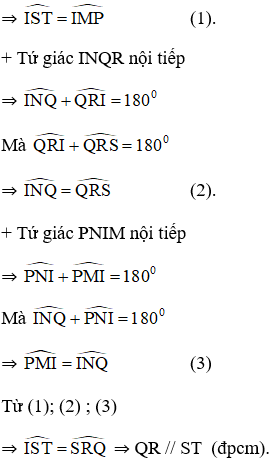 Giải bài tập SGK Toán lớp 9 bài 7: Tứ giác nội tiếp