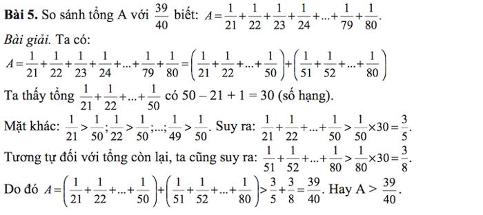 Bài toán so sánh giá trị biểu thức ở tiểu học