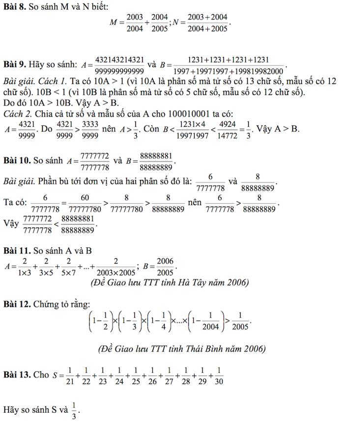 Bài toán so sánh giá trị biểu thức ở tiểu học