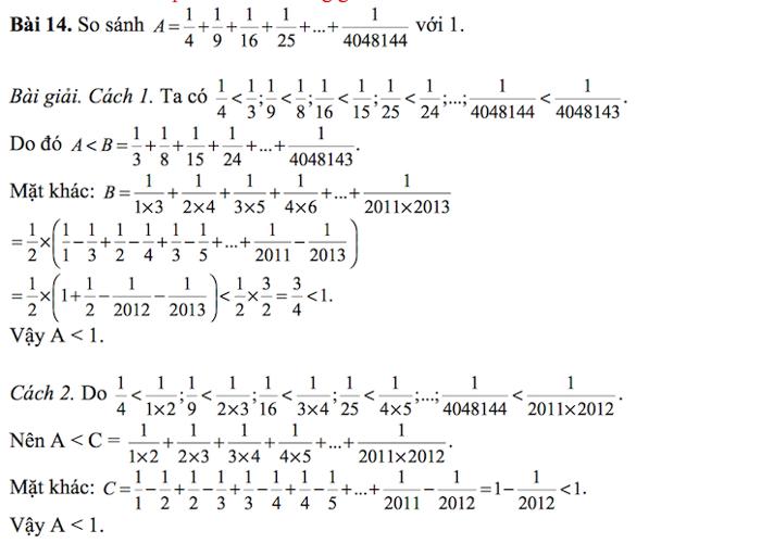 Bài toán so sánh giá trị biểu thức ở tiểu học