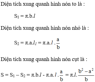 Giải bài tập SGK Toán lớp 9 bài 2: Hình nón - Hình nón cụt - Diện tích xung quanh và thể tích của hình nón, hình nón cụt