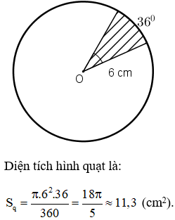 Giải bài tập SGK Toán lớp 9 bài 10: Diện tích hình tròn, hình quạt tròn