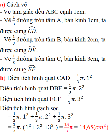 Giải bài tập SGK Toán lớp 9 bài 10: Diện tích hình tròn, hình quạt tròn