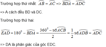 Góc nội tiếp hình học lớp 9