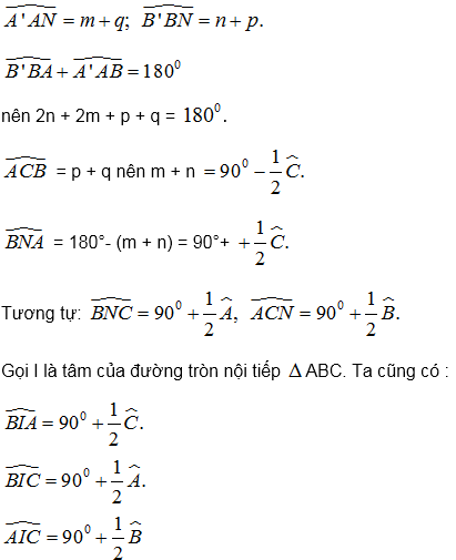 Góc nội tiếp hình học lớp 9