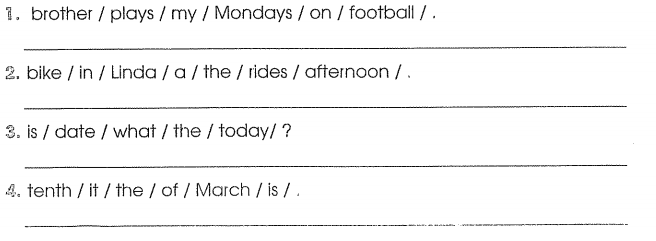 Bài tập cuối tuần môn Tiếng Anh lớp 4 Tuần 5