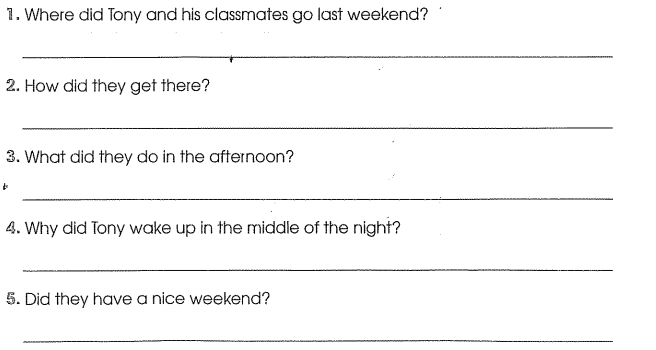 Bài tập cuối tuần môn Tiếng Anh lớp 5 Tuần 5