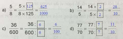 Giải Toán lớp 5 VNEN bài Phân số thập phân