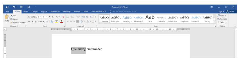  Thay đổi cỡ chữ và phông chữ