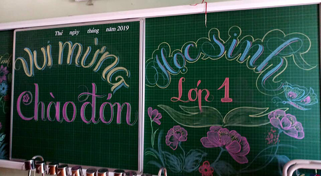 Mẫu trang trí bảng đẹp