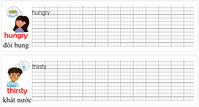 Tập viết Tiếng Anh lớp 1 Unit 5 He's happy!
