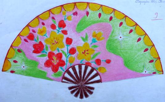 Soạn Mĩ thuật lớp 8 Bài 1: Vẽ trang trí – Trang trí quạt giấy