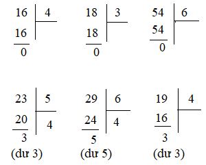 Phép chia hết và phép chia có dư