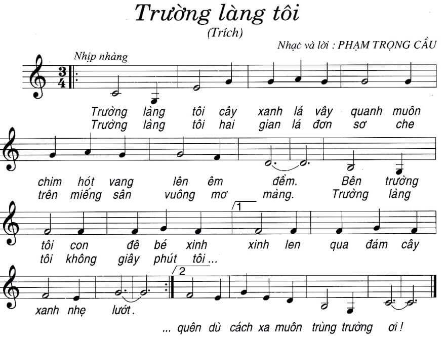 Tập đọc nhạc lớp 7 số 9