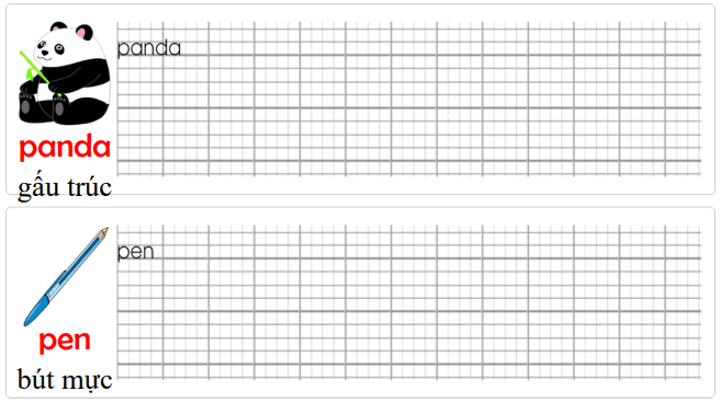 Tập viết Tiếng Anh lớp 1 Unit 6 They're bears