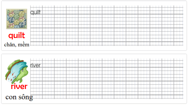 Tập viết Tiếng Anh lớp 1 Unit 6 They're bears