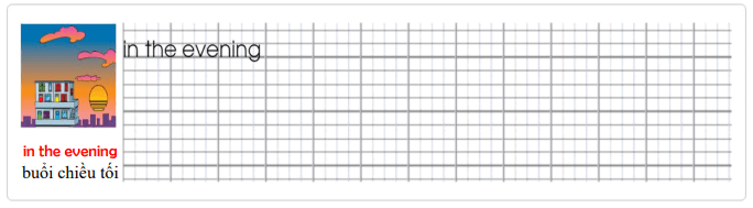 Tập viết Tiếng Anh lớp 3 Unit 6 What time is it?
