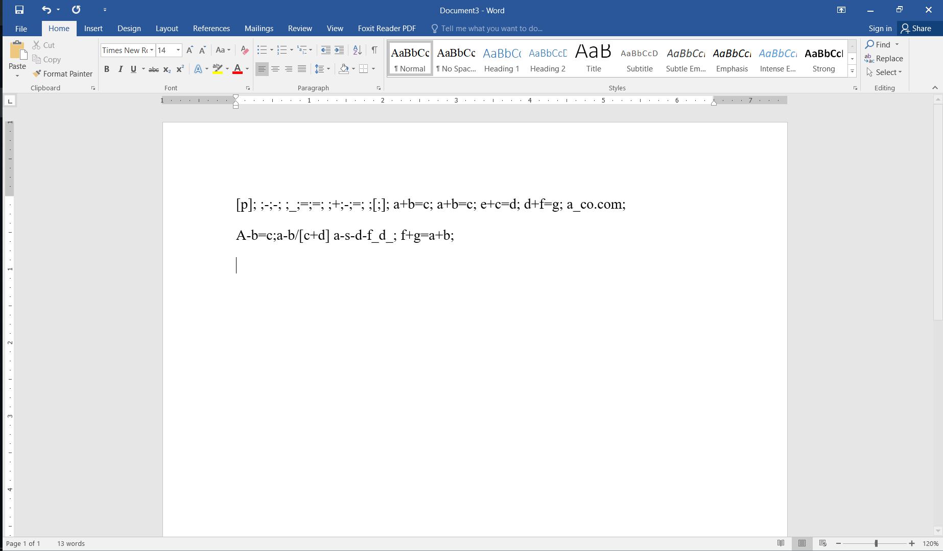 Luyện gõ các kí tự đặc biệt