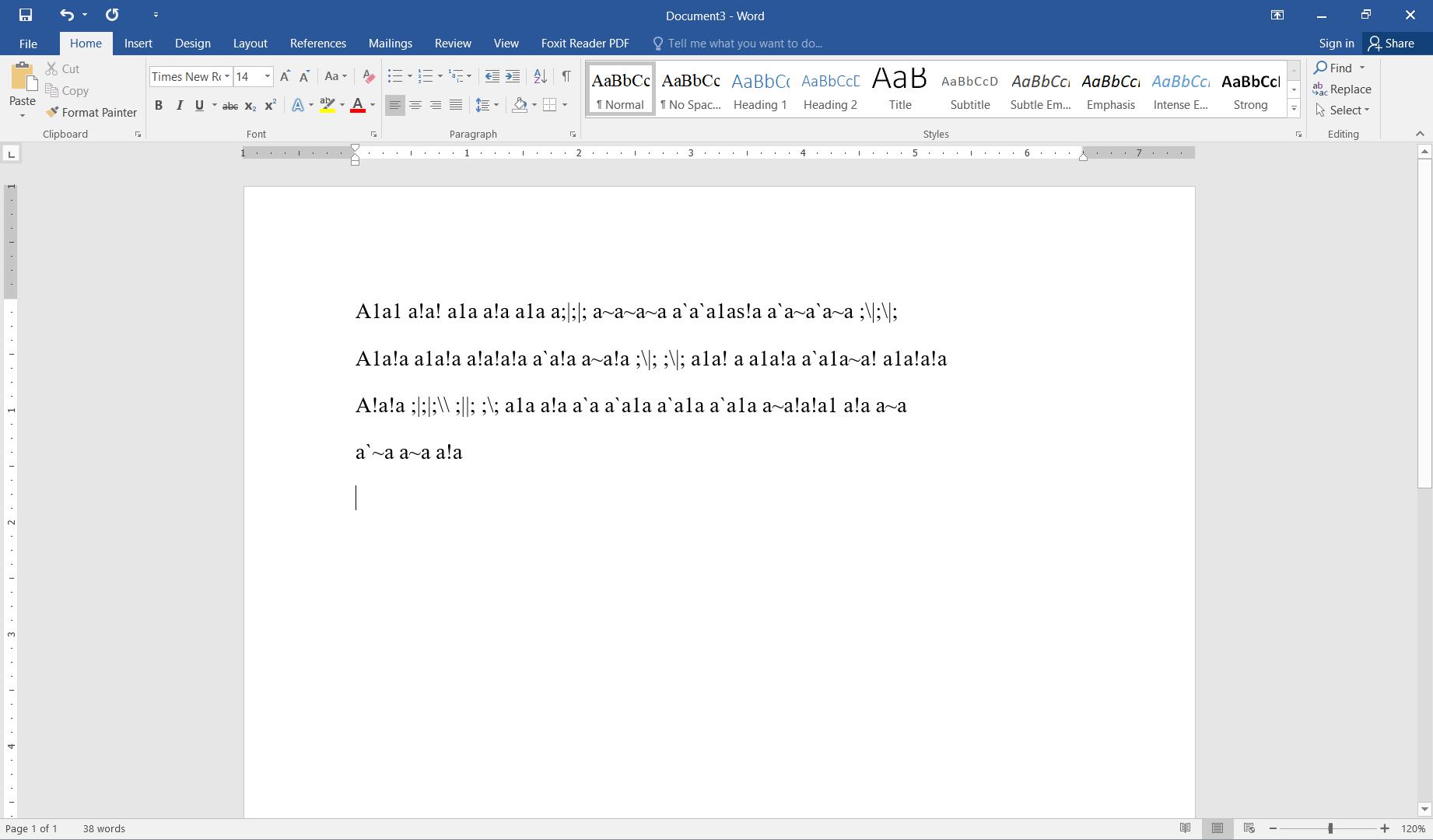 Luyện gõ các kí tự đặc biệt