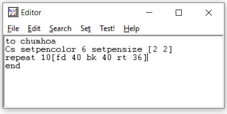 Thế giới hình học trong Logo