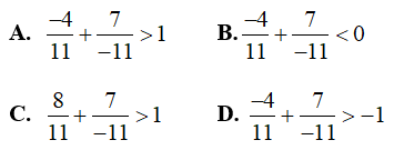 Trắc nghiệm: Phép cộng phân số