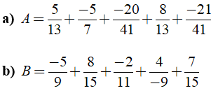 Trắc nghiệm: Tính chất cơ bản của phép cộng phân số