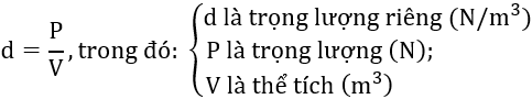 Giải VBT Vật lý lớp 6 - Bài 11: Khối lượng riêng - Trọng lượng riêng