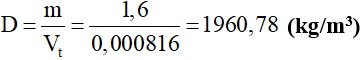 Giải VBT Vật lý lớp 6 - Bài 11: Khối lượng riêng - Trọng lượng riêng
