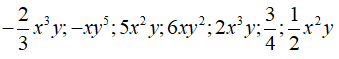 Trắc nghiệm: Đơn thức đồng dạng 