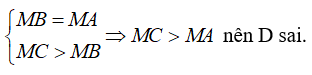 Trắc nghiệm: Quan hệ giữa đường vuông góc và đường xiên, đường xiên và hình chiếu