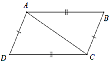 Trắc nghiệm: Trường hợp bằng nhau thứ nhất của tam giác: cạnh - cạnh - cạnh