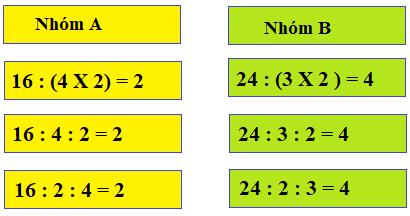  Chia một số cho một tích. Chia một tích cho một số