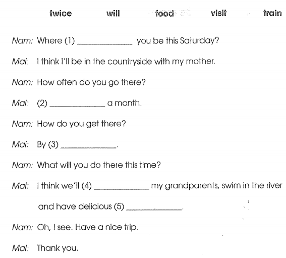 Bài tập cuối tuần môn Tiếng Anh lớp 5 Tuần 8