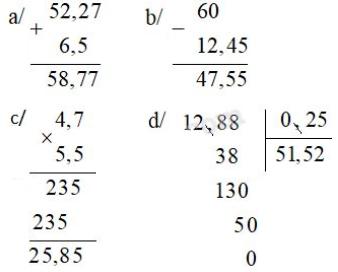 Cùng em học Toán lớp 5 Tuần 18 - Đề 2