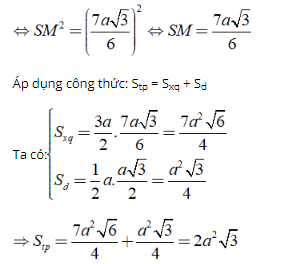 Bài tập: Các công thức về hình chóp đều