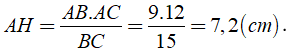 Lý thuyết: Một số hệ thức về cạnh và đường cao trong tam giác vuông