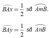 Lý thuyết: Góc tạo bởi tia tiếp tuyến và dây cung