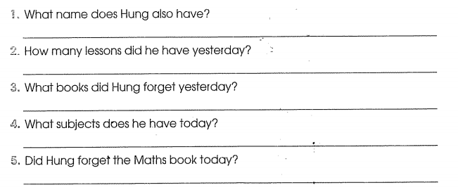 Bài tập cuối tuần môn Tiếng Anh lớp 5 Tuần 9