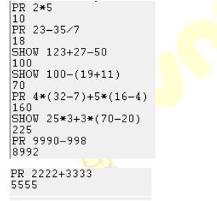Viết chữ và làm tính trong Logo