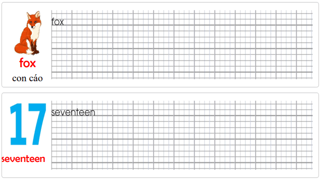 Tập viết Tiếng Anh lớp 1 Unit 8 I've got a shirt!