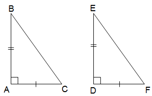 Hệ ngược những tình huống đều nhau của 2 tam giác