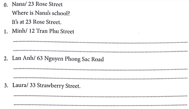 Ôn tập tiếng Anh lớp 4 Unit 6 Where's your school?